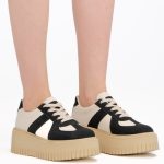 Kolorowe sneakersy damskie chunky Czarne– Olyssia, widok z przodu