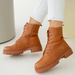 Botki w stylu militarnym Camelowy – Dalira 1