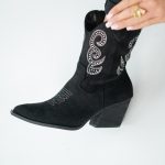 Kowbojki z kryształkami Czarne – Lioren 4