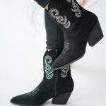 Kowbojki z kryształkami Czarne – Lioren 1