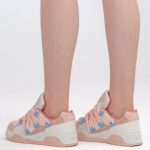 Sneakersy chunky Różowe – Shynira, widok od tyłu