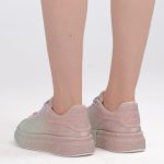 Sneakersy cyrkonie błyszczące Białe – Vionara, widok od tyłu