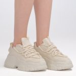 Sneakersy dad shoes Beżowe – Vivanea, widok z przodu