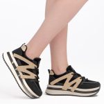 Sneakersy lifestyle Czarne – Lurevane, widok z boku