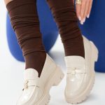 Loafersy damskie eleganckie z misiem Beżowe – Cudivra 2