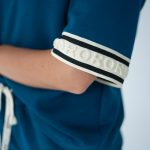 Damski komplet bluzka i spodenki z lampasami Morski – Dioranne 4