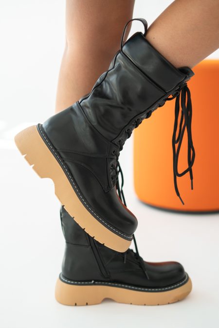 Martensy botki wysokie Czarne – Veralyssa 1