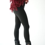 Legginsy damskie sportowe z wysokim stanem Czarny – Elvianne 3