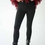 Legginsy damskie sportowe z wysokim stanem Czarny – Elvianne 1