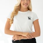 T-shirt damski z małym nadrukiem pitbull – Canivra 3