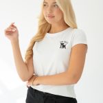 T-shirt damski z małym nadrukiem cocker spaniel – Canivra 1