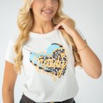 T-shirt damski serce trendy – Coralyn 4