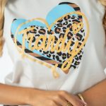 T-shirt damski serce trendy – Coralyn 2