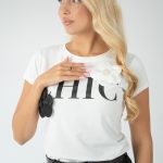 T-shirt damski Chic z kwiatami – Chivora 2