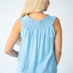 Bluzka gumka boho - Błękitny 3