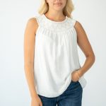 Bluzka gumka boho - Biały 1
