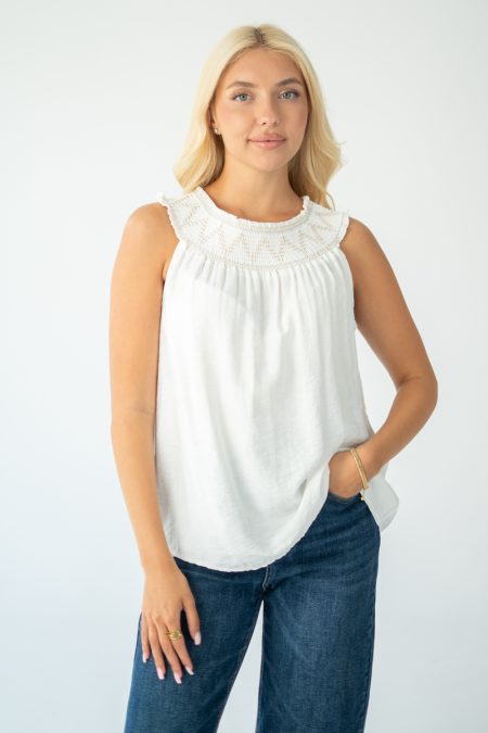 Bluzka gumka boho - Biały 1