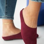 Eleganckie mule wsuwane Bordowe – Janelisse 4