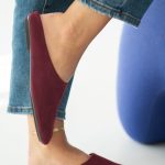 Eleganckie mule wsuwane Bordowe – Janelisse 1