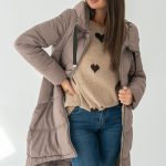 Długa kurtka pikowana damska z kapturem Fango – Zerivane 3