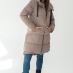 Długa kurtka pikowana damska z kapturem Fango – Zerivane 2