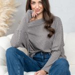 Bluzka dekolt woda w paski Fango – Lyvarra 6