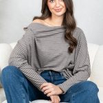 Bluzka dekolt woda w paski Fango – Lyvarra 5