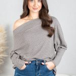 Bluzka dekolt woda w paski Fango – Lyvarra 1