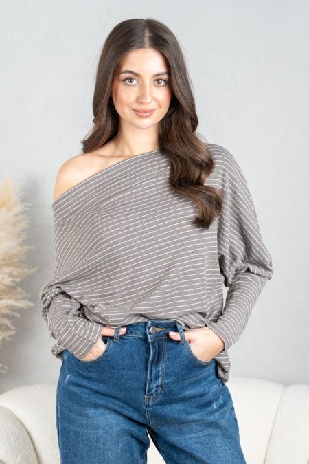 Bluzka dekolt woda w paski Fango – Lyvarra 1