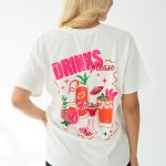 T-shirt damski z nadrukiem drink please – Vivinna 1