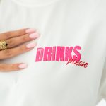 T-shirt damski z nadrukiem drink please – Vivinna 3