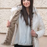 Kurtka zimowa pikowana futrzany kaptur Ekri – Furavine 5