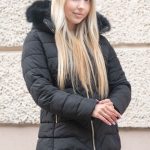 Kurtka zimowa pikowana kaptur z futerkiem Czarny – Quivanne 3