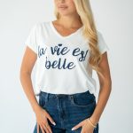 Bluzka la vie est belle - Biały 2