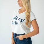 Bluzka la vie est belle - Biały 3