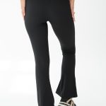 Legginsy prążkowane dzwony Czarny – Flarynne 2