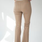 Legginsy damskie z wysokim stanem Beżowy – Ecovira 3