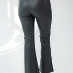 Legginsy damskie z wysokim stanem Czarny – Ecovira 3