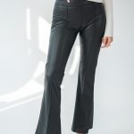 Legginsy damskie z wysokim stanem Czarny – Ecovira 1