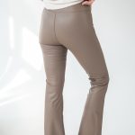 Legginsy damskie z wysokim stanem Czekoladowy – Ecovira 3