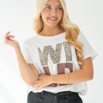 T-shirt damski WILD panterka Biały – Wylorra 4