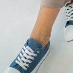 Trampki niskie gładkie Jeansowy – Zamirene 2