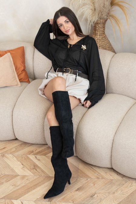 Spodenki z wysokim stanem na gumce Beżowy – Bombelle 1