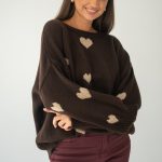 Sweter w serca Czekoladowy – Seralyn 2
