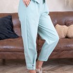 Damski komplet punto kamizelka i spodnie Mięta – Romivelle 3