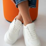 Sneakersy na wysokiej platformie Białe – Rosavine 1