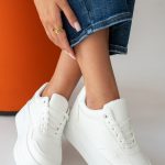 Sneakersy na wysokiej platformie Białe – Rosavine 2