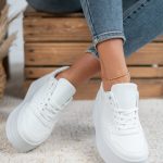 Sneakersy na wysokiej platformie Biały – Rosavine 7