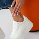Sneakersy na wysokiej platformie Białe – Rosavine 3