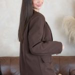 Marynarka sportowa zapinana na zamek Czekoladowy – Pantrisse 3